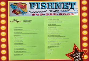 Fishnet Take Out menu