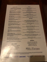 The Hill Tavern menu