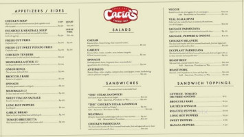 Cacia's Of Cherry Hill menu