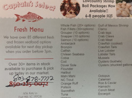Captain's Select Seafood Market menu