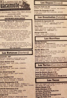 El Guacamole menu