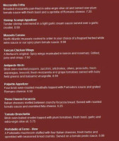 Bertucci's Brick Oven menu