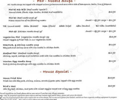 Pho Thi menu
