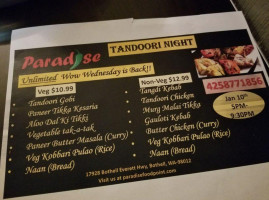 Paradise Food Point menu
