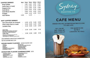 Sydney Roasting Co menu
