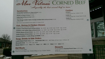Mae Velma's Corned Beef menu