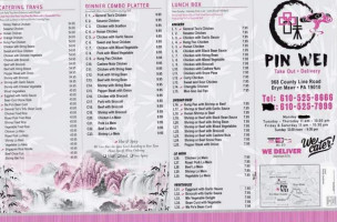 Pin Wei menu