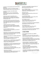 Bacco Trattoria Italiana menu