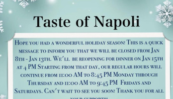 Taste Of Napoli Restaurant And Bar inside