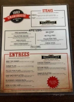 1883 Smokehouse menu