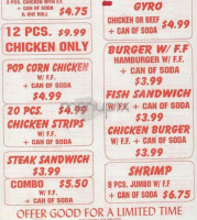 Crown Fried Chicken menu