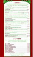 Villa Italiana menu