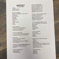 Bonvini's menu