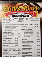 Edith's Place menu