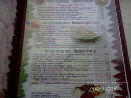 El Cuscatleco menu