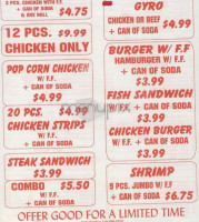 Kennedy Fried Chicken menu