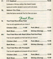 Thai Place menu