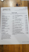 Combustion Brewery Taproom menu