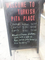 Turkish Pita Place menu