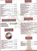 Los Cazahuates menu