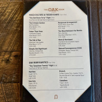 The Oak Room menu