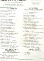 Domers Grill menu