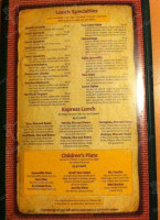 El Vaquero menu