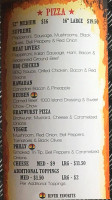 Sundance Saloon menu