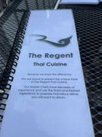The Regent Thai menu