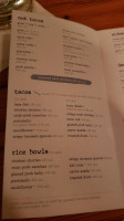 Bartaco menu