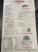 The Newsroom Grill Spirits menu