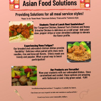 International Food Solutions menu