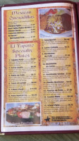 El Tapatio menu