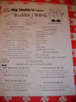 Bubba J Bbq menu