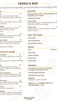 West Glacier Cafe menu