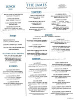 The James An American Kitchen menu