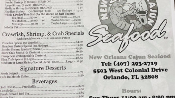 New Orleans Cajun Seafood food