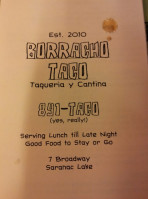 Borracho Taco menu