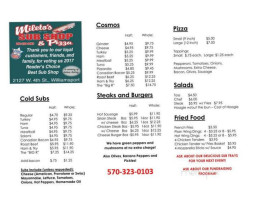 Casale's Sub Shop menu