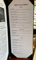 Old Corner menu