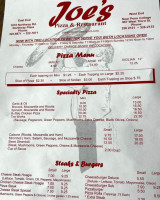 Joe's Pizza (west End) menu