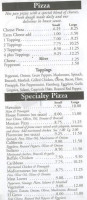 Desi's Famous Pizza menu