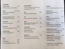 Smitty's Waterfront Dining menu