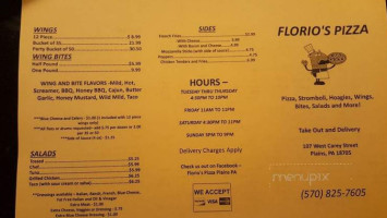 Florio's Pizza menu