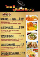 Tacos El Mariachi Loco menu