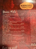 Rodriguez Y Cantina menu