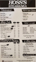 Hoss's Steak Sea House menu
