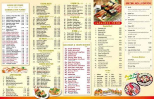 Saga Sushi, Buffet Hibachi Grill menu