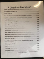 Don Checko's Mexican menu