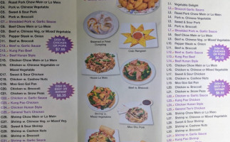 China Wang menu